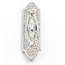 Brooch Filigree 3-Stone 0.79ctw Old European Diamonds GIA Report: 2235126960       14kw  2x.6" 7.27g 226070069