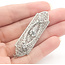 Brooch Filigree 3-Stone 0.79ctw Old European Diamonds GIA Report: 2235126960       14kw  2x.6" 7.27g 226070069