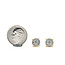 Earrings Stud Cluster 0.38ctw Round Diamonds        18ky 7.5mm  2.20g 226070073