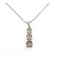 Pendant Journey Three Stone 0.60ctw Round Diamonds        14kw 26x7mm 17" 4.56g 226070079