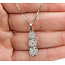 Pendant Journey Three Stone 0.60ctw Round Diamonds        14kw 26x7mm 17" 4.56g 226070079
