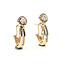 Earrings J Hoop Omega Back 1.12ctw Round Diamonds        14ky  .8x.25" 7.00g 226070080