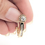 Earrings J Hoop Omega Back 1.12ctw Round Diamonds        14ky  .8x.25" 7.00g 226070080