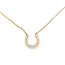 Pendant Horeshoe  0.16ctw Round Diamonds        18ky 14x12mm 16" 3.70g 226070081