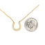 Pendant Horeshoe  0.16ctw Round Diamonds        18ky 14x12mm 16" 3.70g 226070081