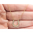 Pendant Horeshoe  0.16ctw Round Diamonds        18ky 14x12mm 16" 3.70g 226070081