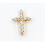 Pendant Cross 0.49ctw Round Diamonds 14ky 18x13m 1.34g 226070083