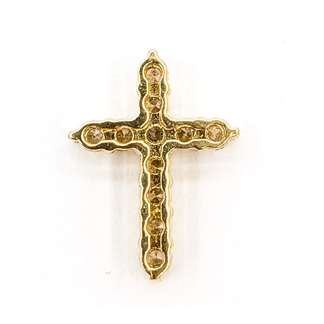 Pendant Cross 0.49ctw Round Diamonds 14ky 18x13m 1.34g 226070083