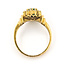 Ring Halo Tapered Band 0.23ctw Round Diamonds  0.50ct Green Emerald    14ky 2.5mm Sz6 3.48g 226070084