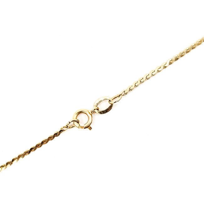 Necklace Drop Pave 0.16ctw Round Diamonds  5.04ct Dark Pink Spinel    14ky 24x8mm 18" 6.07g 226070114