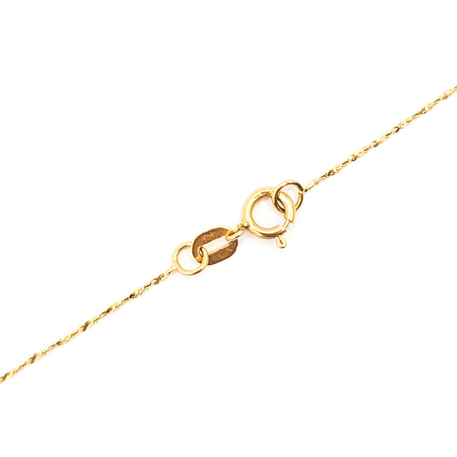 Pendant Golf Bag W/Chain 0.15ctw Round Diamonds        14ky 1x.5" 24" 5.27g 226070117
