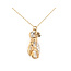 Pendant Golf Bag W/Chain 0.15ctw Round Diamonds        14ky 1x.5" 24" 5.27g 226070117