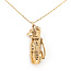 Pendant Golf Bag W/Chain 0.15ctw Round Diamonds        14ky 1x.5" 24" 5.27g 226070117
