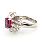 Ring Cocktail Leaf 1.59ctw Round Diamonds GIA Report: 2235818463 1.99ct Red Ruby    Pt900 16mm Sz6.25 9.00g 226070148