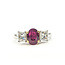 Ring 3-Stone  1.50ctw Princess Diamonds GIA Report: 2231723239 1.41ct Red Ruby    Platinum 3mm Sz7.5 8.32g 226070142