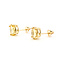 Earrings Stud      2.80ct Yellow Citrine    14ky 9x7mm  2.48g 226070122