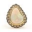 Ring Cocktail Halo 0.31ctw Round Diamonds  7ct White Opal  Sz 5.25  18ky   9.00g 226070085