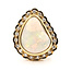 Ring Cocktail Halo 0.31ctw Round Diamonds  7ct White Opal  Sz 5.25  18ky   9.00g 226070085