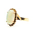 Ring Ornate Twist Rope      2ct Australian White Opal    14ky 16x11mm Sz4.5 3.00g 226070086