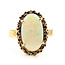 Ring Ornate Twist Rope      2ct Australian White Opal    14ky 16x11mm Sz4.5 3.00g 226070086