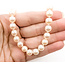 Necklace Strand Box Clasp 0.30ctw Round Diamonds  7.61mm White Pearl    14ky 7.6mm 24" 47.60g 226070136