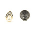 Earrings Chevron Hinged Leverback 0.21ctw Round Diamonds  8.18mm White Pearl    14ky 18x12mm  7.26g 226070137