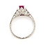 Ring Milgrain Halo 0.32ctw Round Diamonds  0.80ct Red Ruby    18kw 7mm Sz5.25 2.65g 226070087