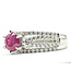 Ring Infinity  0.66ctw Round Diamonds GIA Report: 2235532628 1.21ct Red Ruby    18kw 7mm Sz6 6.65g 226070088