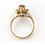 Ring Ballerina Halo Split Band 0.49ctw Round Diamonds GIA Report: 6237536467 1.04ct Red Ruby    14ky 14mm Sz6.25 4.19g 226070089