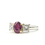 Ring 3-Stone  1.50ctw Princess Diamonds GIA Report: 2231723239 1.41ct Red Ruby    Platinum 3mm Sz7.5 8.32g 226070142