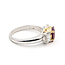 Ring 3-Stone  1.50ctw Princess Diamonds GIA Report: 2231723239 1.41ct Red Ruby    Platinum 3mm Sz7.5 8.32g 226070142