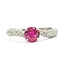 Ring Pave Bypass 0.46ctw Round Diamonds GIA Report: 1232927526 1.02ct Burma Red Ruby    18kw 2.8mm Sz6 3.14g 226070091