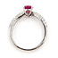 Ring Pave Bypass 0.46ctw Round Diamonds GIA Report: 1232927526 1.02ct Burma Red Ruby    18kw 2.8mm Sz6 3.14g 226070091
