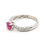 Ring Pave Bypass 0.46ctw Round Diamonds GIA Report: 1232927526 1.02ct Burma Red Ruby    18kw 2.8mm Sz6 3.14g 226070091