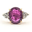 Ring 7-Stone Tapered Shoulder 0.12ctw Round Diamonds GIA Report: 2235945689 2.50ct Red Ruby    14ky 2mm Sz4.5 3.24g 226070144