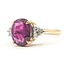 Ring 7-Stone Tapered Shoulder 0.12ctw Round Diamonds GIA Report: 2235945689 2.50ct Red Ruby    14ky 2mm Sz4.5 3.24g 226070144