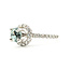 Ring Halo Solitare 0.36ctw Round Diamonds GIA Report: 5221468572 0.87ct Light Blue Sapphire    14kw 9mm Sz4.25 2.60g 226070099