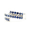 Ring Wrap Multi-row 0.34ctw Round Diamonds  0.70ct Blue Sapphire    18kw 10mm Sz7.25 6.34g 226070100