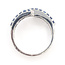 Ring Wrap Multi-row 0.34ctw Round Diamonds  0.70ct Blue Sapphire    18kw 10mm Sz7.25 6.34g 226070100