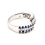 Ring Wrap Multi-row 0.34ctw Round Diamonds  0.70ct Blue Sapphire    18kw 10mm Sz7.25 6.34g 226070100