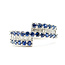 Ring Wrap Multi-row 0.34ctw Round Diamonds  0.70ct Blue Sapphire    18kw 10mm Sz7.25 6.34g 226070100