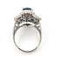 Ring Ballerina Halo Cocktail 1.68ctw Round Diamonds GIA Report: 2233945741 2.19ct Blue Sapphire    Platinum 2.5mm Sz5 9.95g 226070106