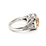 Ring Halo Ornate Open Work 0.80ctw Round Diamonds GIA Report: 2235953862 3.66ct Unheated Orange-Yellow Sapphire    Platinum 3.3mm Sz5.5 13.20g 226070149
