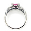 Ring 5-Stone  0.22ctw Round Diamonds GIA Report: 2235934095 0.91ct Pink Sapphire    Platinum 2mm Sz3.5 3.19g 226070107