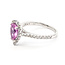 Ring Tear Drop Halo 0.43ctw Round Diamonds GIA Report: 6237917077 1.25ct Pink Sapphire    14kw 1.8mm Sz5 2.82g 226070108
