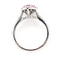 Ring Tear Drop Halo 0.43ctw Round Diamonds GIA Report: 6237917077 1.25ct Pink Sapphire    14kw 1.8mm Sz5 2.82g 226070108