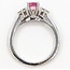 Ring Cluster Floral 0.21ctw Round Diamonds GIA Report: 6233927519 0.66ct Pink Sapphire    14kw 5mm Sz6.5 3.20g 226070109