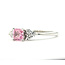 Ring Cluster Floral 0.21ctw Round Diamonds GIA Report: 6233927519 0.66ct Pink Sapphire    14kw 5mm Sz6.5 3.20g 226070109