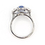 Ring Halo Cluster 1.00ctw Round Diamonds GIA Report: 6237953860 1.64ct Blue Sapphire    18kw 12mm Sz6 5.21g 226070112