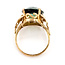Ring Solitaire Filigree     5.27ct Green Tourmaline    14ky 12mm Sz5.5 3.88g 226070124
